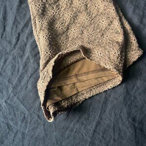 Free People, Size 2, brown/tan lace/softly lined unique shorts.